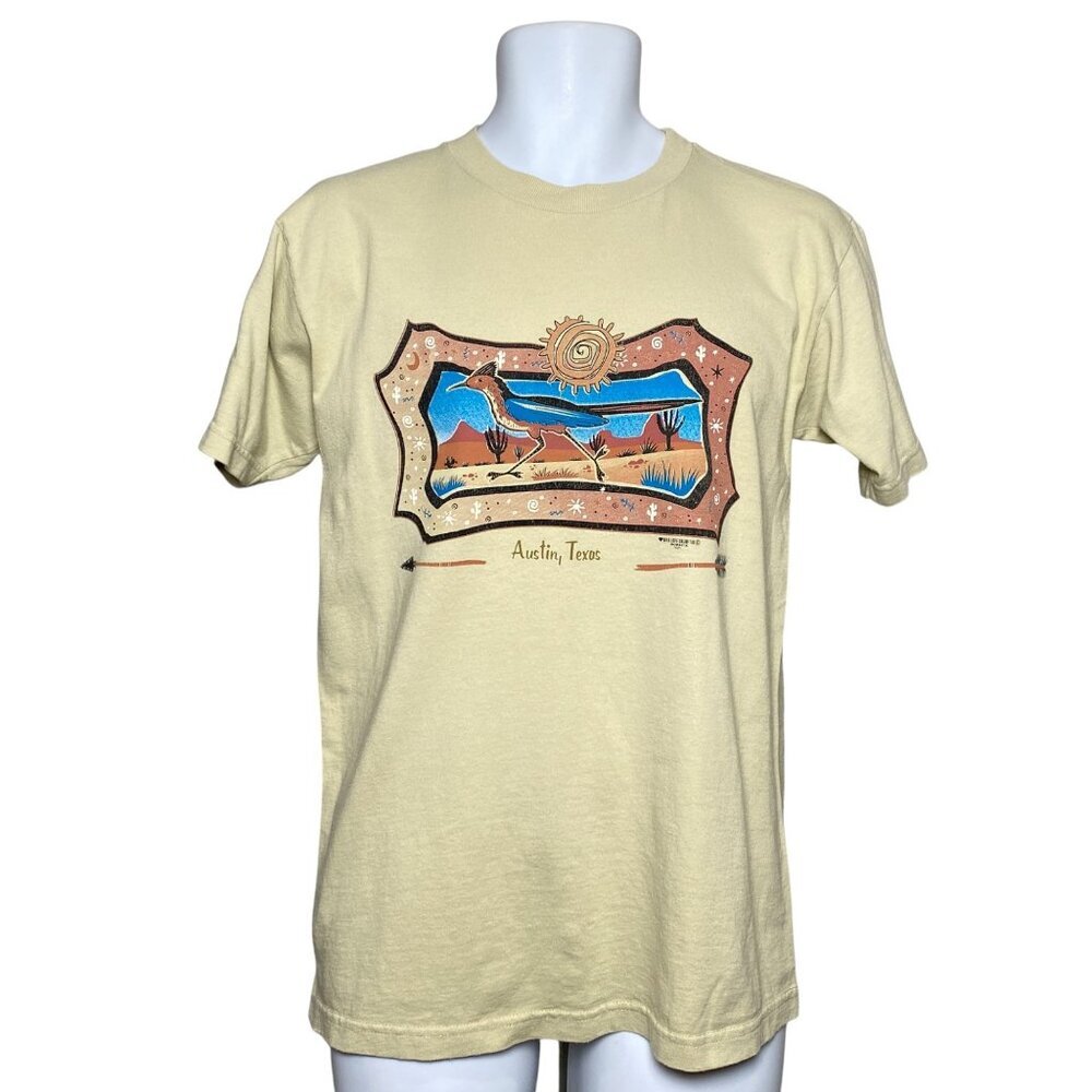 1999 Austin Texas Roadrunner Graphic T Shirt Mens Size M Short Sleeve Jam Brand